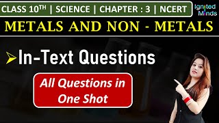 Class 10th Science Chapter 3  InText Questions  Metals and Nonmetals [upl. by Esinyt]