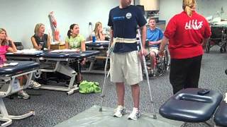 Paraplegic falling from crutches safely [upl. by Sumetra607]