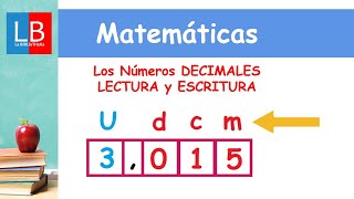 Los Números DECIMALES LECTURA y ESCRITURA ✔👩‍🏫 PRIMARIA [upl. by Parsons]