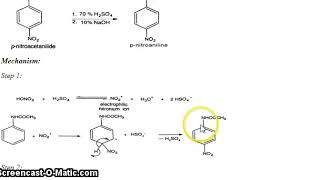 Synthesis of p nitroaniline from acetanilide [upl. by Aivatnuhs]