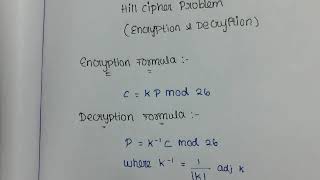 33 Hill cipher problem for encryption in Tamil [upl. by Cassandre737]