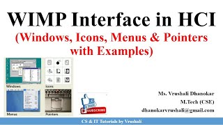 HCI 37 WIMP Windows Icons Menus amp Pointers Interface with Examples  HCI [upl. by Denby]