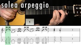 Flamenco Guitar 102  01 Solea Arpeggio [upl. by Brinson]