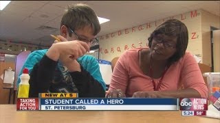 Student called a hero after saving teacher [upl. by Nagol]