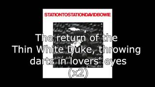 Station to Station  David Bowie  Lyrics [upl. by Aramoy]