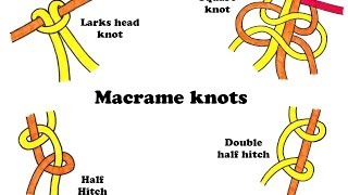 Basic macrame knots [upl. by Eyllib]