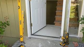 Jeld Wen Front Door Installation  Really crappy products and craftsmanship PART 1 [upl. by Nauqed]