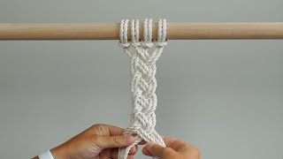 DIY Macrame Tutorial  Continuous Weave Method 1 [upl. by Aerdnna]