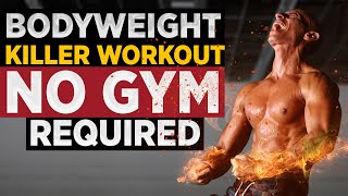 Killer SHRED Workout NO EQUIPMENT BODYWEIGHT   Frank Medrano [upl. by Jamel54]