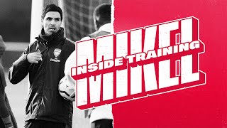 INSIDE TRAINING  Mikel Arteta leads the session [upl. by Aynwad]