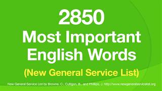 2850 Most Important English Words NGSL  With definitions in easy English [upl. by Rebecka]