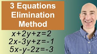 Solving Systems of 3 Equations Elimination [upl. by Brace91]