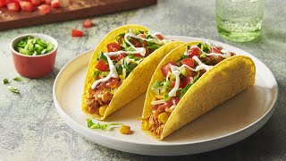 Easy Hard Shell Chicken Tacos Recipe  Old El Paso [upl. by Karlyn]