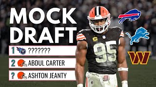 2025 NFL Mock Draft  Myles Garrett TRADE [upl. by Ianahs]