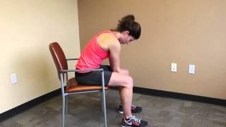 OrthoIndy Exercises  Seated Flexion Stretch [upl. by Tolkan]