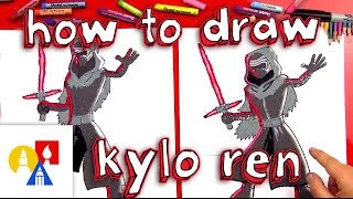 How To Draw Kylo Ren From Star Wars [upl. by Aizat146]