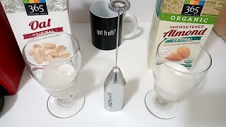 Oat Milk vs Almond Milk part 2 Frothing Test [upl. by Latashia431]