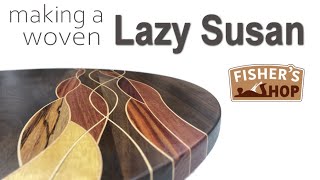 Woodworking Making a woven Lazy Susan [upl. by Eshman3]