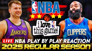 🔴LAKERS vs LA CLIPPERS │ 2025 NBA Basketball Game PlayByPlay Reaction amp Scoreboard [upl. by Naasah735]