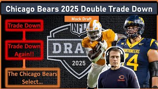 Chicago Bears Double Trade Down For Value Mock Draft [upl. by Verger959]