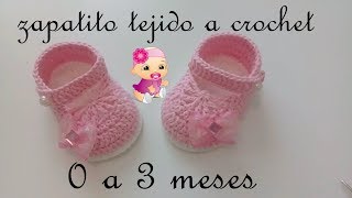 zapatitos tejidos a crochet bebemodelo yara [upl. by Berget612]