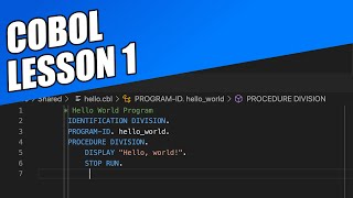 COBOL Lesson 1  Introduction [upl. by Rennoc]