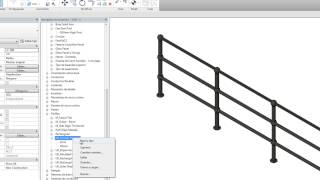 Revit Barandilla  Familia de perfil [upl. by Elleval688]