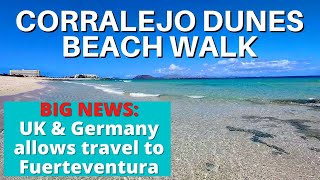 Corralejo Dunes Beach Walk  Fuerteventura Best Beaches [upl. by Autry]