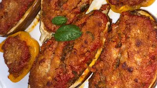 Melanzane ripiene con carne al forno [upl. by Nabalas]