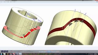 Straight Groove on Cylindrical Surface  SolidWorks Tutorial [upl. by Fabiola184]